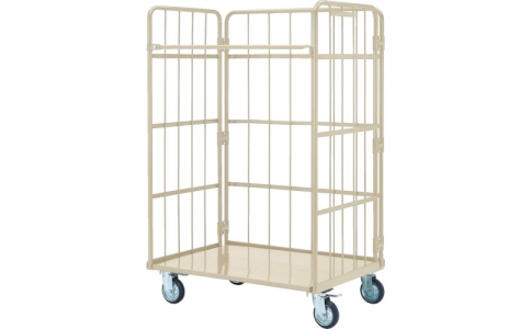 トラスコ中山（株）  THT-13C-IV  ＴＲＵＳＣＯ　カゴ車　ハイテナー　１１００Ｘ８００Ｘ１４５０　旋回仕様　ＩＶ色