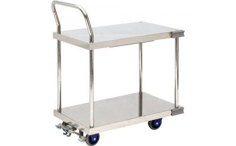 金沢車輛（株）  SUS-104GS FB  金沢　小型静音ステンレス２段台車フットブレーキ付