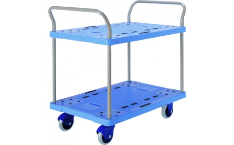 金沢車輛（株）  NP-309GS  金沢　大型環境静音樹脂台車　２段式両ハンドル付