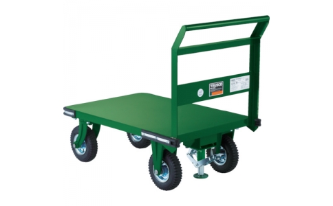 トラスコ中山（株）  OHN-2ARS  ＴＲＵＳＣＯ　鋼鉄製運搬車　９００Ｘ６００　Φ２２３空気入タイヤ　鋳物金具　ストッパー付