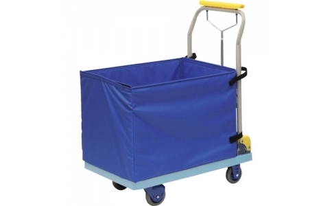 金沢車輛（株）  PHB-107EGS  金沢　ハンドブレーキ付小型静音樹脂台車（屋内用収納ボックス付）