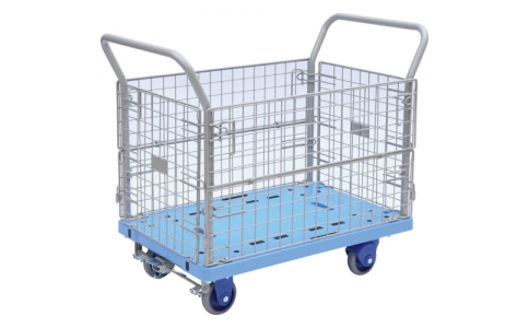 金沢車輛（株）  NP-307GS FB  金沢　大型静音樹脂網台車　フットブレーキ付