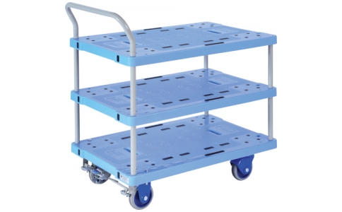 金沢車輛（株）  NP-305GS FB  金沢　大型静音樹脂３段台車　フットブレーキ付