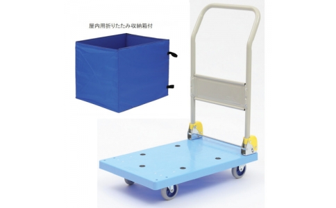 金沢車輛（株）  NP-107E  金沢　屋内用収納ボックス付小型樹脂台車
