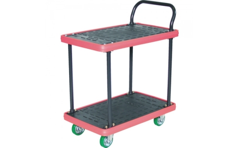 トラスコ中山（株）  MKP-154U  ＴＲＵＳＣＯ　ＭＫＰ樹脂製台車　二段式　７１６Ｘ４３６　ウレタンキャスター