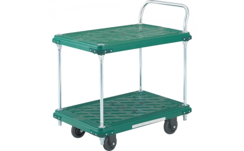 トラスコ中山（株）  MPX-852N-2  ＴＲＵＳＣＯ　ＭＰ樹脂製省音台車　２段片袖型　８２０Ｘ５５５