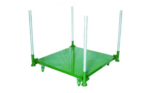 トラスコ中山（株）  DPLC05-1111T  ＴＲＵＳＣＯ　段積みパレット台車　スチール板張　５００ｋｇ　１１００角　単管付