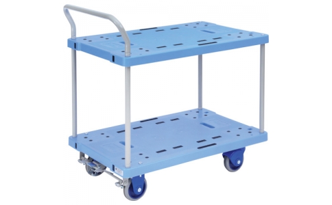 金沢車輛（株）  NP-304GS FB-KANSEI  金沢　大型静音樹脂２段台車　フットブレーキ付