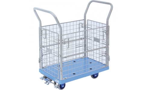 金沢車輛（株）  NP-107GS FB  金沢　小型静音樹脂網台車　フットブレーキ付