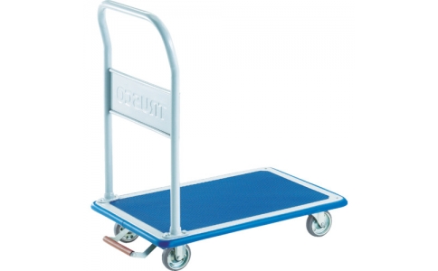 トラスコ中山（株）  108NKB  ＴＲＵＳＣＯ　プレス製台車　ドンキーカート　固定式７４０×４８０　ピン式固定車ストッパー付