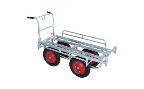ハラックス（株）  CH-1334  ＨＡＲＡＸ　アルミ製運搬車　愛菜号　１３×３Ｔエアー入タイヤ　積載面１１００～１２５０×４２０～６２０ｍｍ