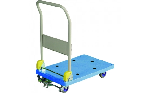 金沢車輛（株）  NP-106  金沢　小型樹脂台車　ハンドル折りたたみ式　フットブレーキ付