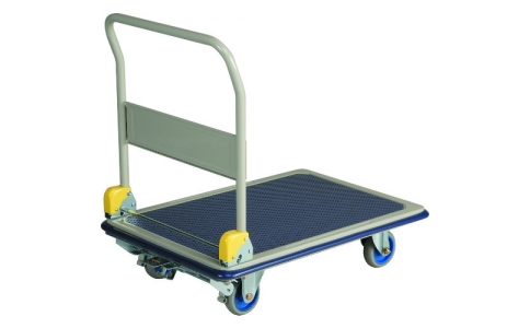 金沢車輛（株）  NHT-306  金沢　大型スチール台車　ハンドル折りたたみ式　フットブレーキ付