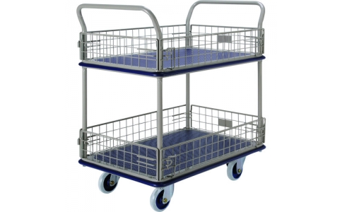 金沢車輛（株）  NHT-327  金沢　大型スチール台車　２段金網付