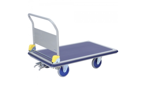 金沢車輛（株）  NHT-501 FB  金沢　特大スチール台車（ハンドル折畳式）フットブレーキ付