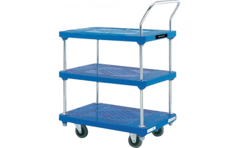 花岡車輛（株）  PL-BT3-AC  ダンディ　ダンディＰシリーズ　タイプＰＬ　３段テーブル片ハンドル式　抗ウイルスハンドル仕様　Ｗ７２０×Ｄ４６５