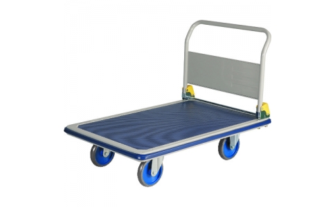 金沢車輛（株）  NHT-501  金沢　特大型スチール台車　ハンドル折りたたみ式