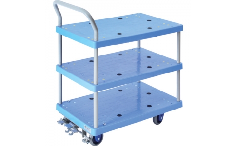 金沢車輛（株）  NP-105GS FB  金沢　小型静音樹脂３段台車　フットブレーキ付