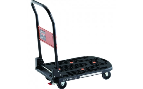 トラスコ中山（株）  MPK-720-BK-SS  ＴＲＵＳＣＯ　樹脂台車　カルティオ　折畳　７８０Ｘ４９０　黒　ストッパー付