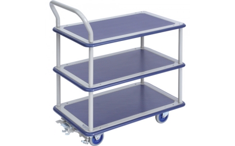 金沢車輛（株）  NHT-105 FB  金沢　小型スチール３段台車　フットブレーキ付