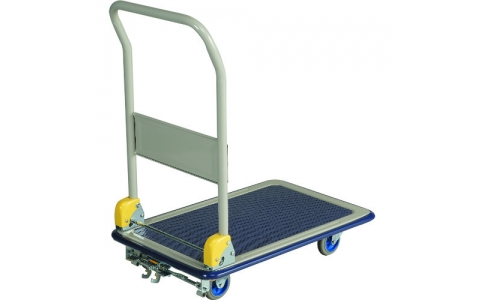 金沢車輛（株）  NHT-106  金沢　小型スチール台車　ハンドル折りたたみ式　フットブレーキ付