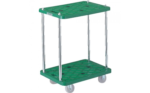 トラスコ中山（株）  MP-502  ＴＲＵＳＣＯ　樹脂製台車　ルートバン２段式　５００Ｘ３７０