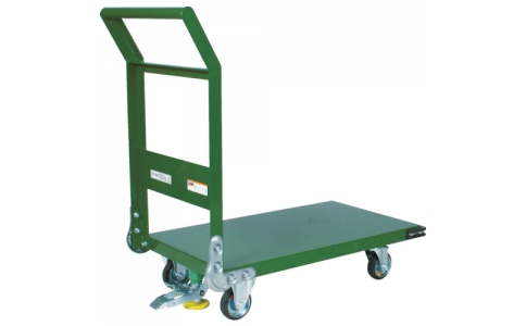 トラスコ中山（株）  SH-2LNES-GN  ＴＲＵＳＣＯ　鋼鉄製運搬車　導電性・ストッパー付　１２００Ｘ６００　ＧＮ