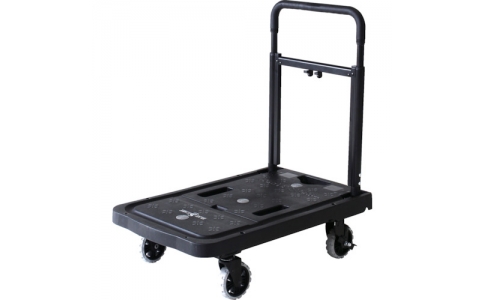 花岡車輛（株）  F-CART02  ダンディ　樹脂製台車　フラットカート２　ブラック　Ｗ６７５×Ｄ４０６　荷重８０ｋｇ