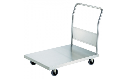 トラスコ中山（株）  AS-2-100TBU  ＴＲＵＳＣＯ　ステンレス台車　オールステン台車　９００Ｘ６００　Φ１００帯電防止Ｕ車輪