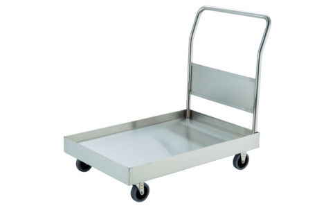 トラスコ中山（株）  SSAR-3TBU  ＴＲＵＳＣＯ　ステンレス台車　オールＳＵＳ３０４　皿型台車　８００Ｘ４５０　帯電防止Ｕ車輪