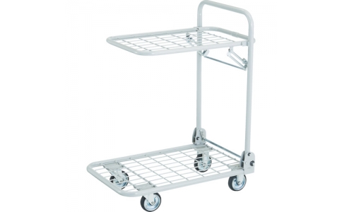 トラスコ中山（株）  AM-2A  ＴＲＵＳＣＯ　軽量メッシュ台車　アミー　折りたたみ式２段型