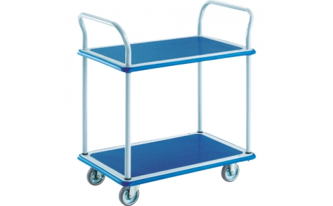 トラスコ中山（株）  102N  ＴＲＵＳＣＯ　プレス製台車　ドンキーカート　２段式両袖７４０×４８０