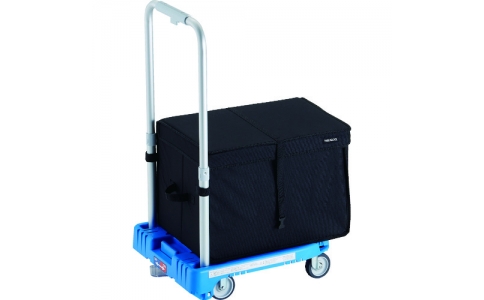 トラスコ中山（株）  WP-2G-B-JS-THB  ＴＲＵＳＣＯ　樹脂台車　カルティオミニ　ｗｅｅｇｏ　省音車輪　ブルー　ストッパー付　ＴＨブレーキ付