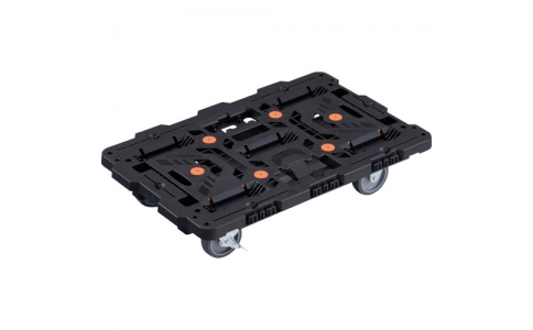 トラスコ中山（株）  BT700J3S2-E100  ＴＲＵＳＣＯ　連結式樹脂製平台車　ビートル　７００Ｘ４５０　自在３輪　内２輪ストッパー付