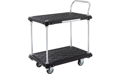 トラスコ中山（株）  MPD-722-2  ＴＲＵＳＣＯ　導電性樹脂台車　２段片袖型　７３８Ｘ４８８