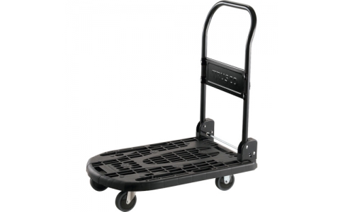 トラスコ中山（株）  MPK-720-BK-BH-TDBF  ＴＲＵＳＣＯ　樹脂台車　カルティオ　折畳　７８０Ｘ４９０　黒　ハンドルブラック仕様　ひも掛けフック付キャンペーン