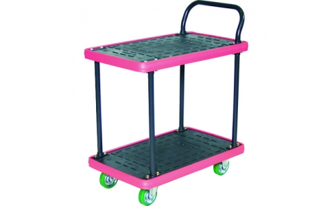 トラスコ中山（株）  MKP-154AC  ＴＲＵＳＣＯ　ＭＫＰ樹脂製台車　二段式　７１６Ｘ４３６　エアキャスター