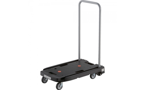 トラスコ中山（株）  MP-6039N2-BK-C  ＴＲＵＳＣＯ　樹脂台車　こまわり君　省音Ｇ車輪　６００×３９０　ブラック　箱入り　均等荷重１００ｋｇ