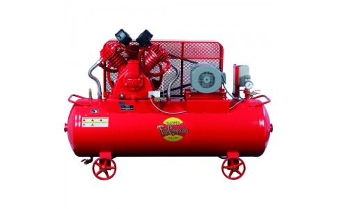 （株）富士コンプレッサー製作所  W-33PMT-5  富士　レシプロコンプレッサー（給油式）　汎用空冷二段圧縮コンプレッサ　２．２ＫＷ　５０Ｈｚ