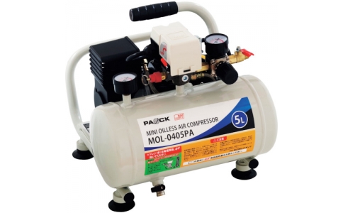 （株）パオック  MOL-0405PA  パオック　ミニオイルレスエアコンプレッサ