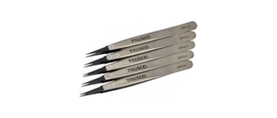 TRUSCO EP-0.4-M5 EP-0.6-M5 EP-1.5-M5 EP-2.3-M5 EP-H3-M5 ESD chip tweezers, buy 5 in bulk