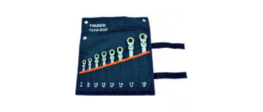 TRUSCO TGRW-800F Head swing ratchet combination wrench set (standard) 8 pieces