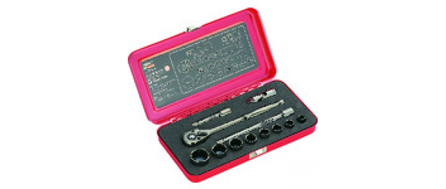 TRUSCO TSW3-12BS    Socket Wrench Set Plug-in Angle 9.5mm 12S