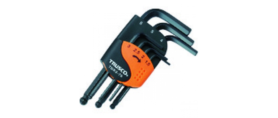TRUSCO TBRS-7S TBRS-9S TBRS-12S Ball Point Hexagon Bar Wrench (Short Type) Set