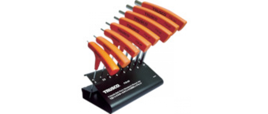 TRUSCO TTB-8S T-type handle ball point hexagonal bar wrench set 8 pieces