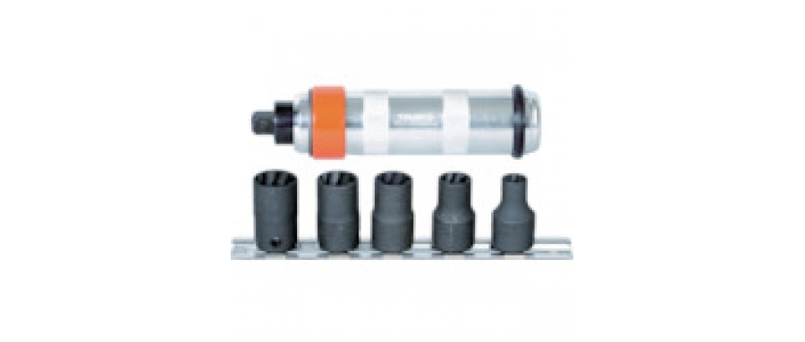 TRUSCO TTS3-INPACT-SET with twist socket impact driver for removing licked bolts and nuts