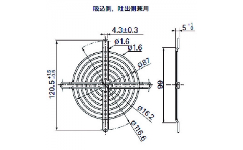山洋電気（株）  109-099H  ＳａｎＡＣＥ　フィンガーガード　（□９２用、φ１００用　吸込側、吐出側兼用）