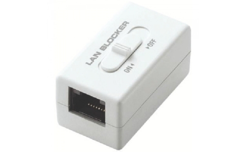 エレコム（株）  LD-DATABLOCK01  エレコム　ネットワークセキュリティＯＮ／ＯＦＦ機能付きＲＪ４５中継コネクタ