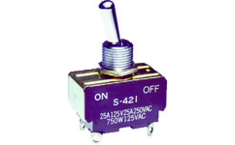 ＮＫＫスイッチズ（株）  S-421  ＮＫＫスイッチズ　トグルスイッチ　はんだ端子　２極ＯＮ－ＯＦＦ