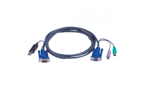 ＡＴＥＮジャパン（株）  2L-5506UP  ＡＴＥＮ　ＰＳ／２→ＵＳＢ変換　ＫＶＭケーブル　ＰＳ／２　ＫＶＭ用　６ｍ